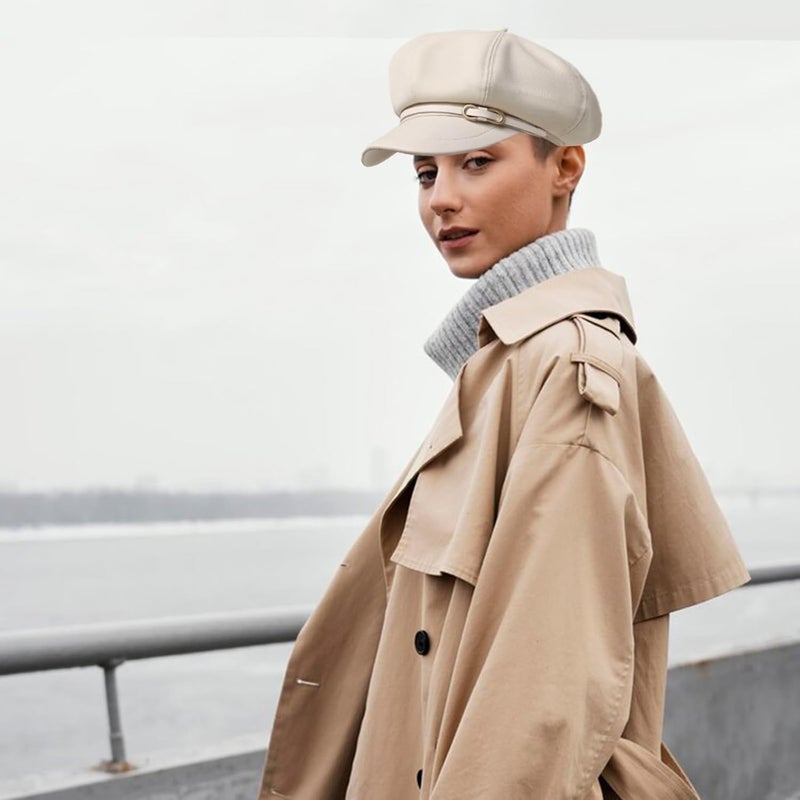 Busnos Newsboy Hats for Women and Men Beret Women's Hats & Caps Fall and Winter Womens Hat y2k Hat Women's Octagonal Cap - Image 4